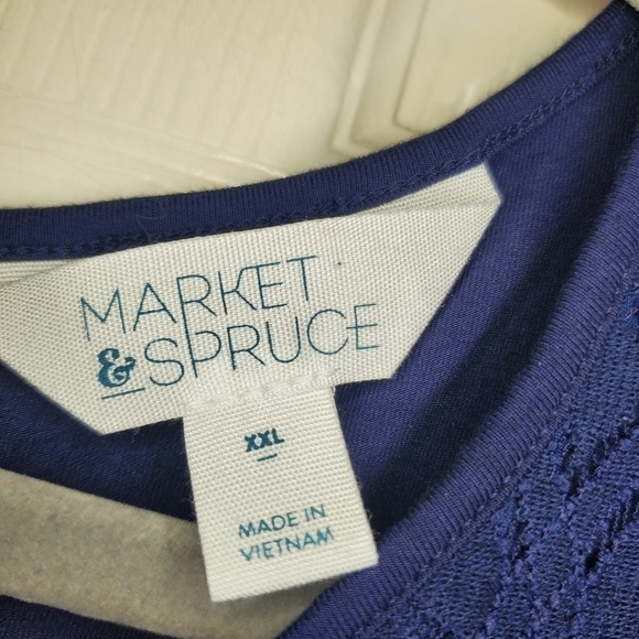 Market and Spruce Navy Top Sz XXL - Picture 7 of 9